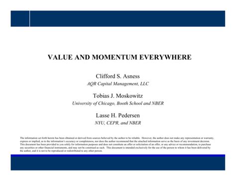 aqr value and momentum everywhere.